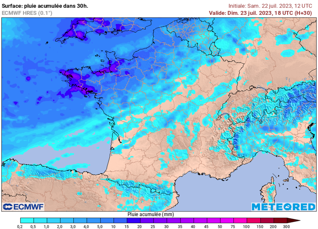 Le retour de la pluie s'affirme ce dimanche par le Nord-Ouest. Le retour de la pluie s'affirme ce dimanche par le Nord-Ouest.