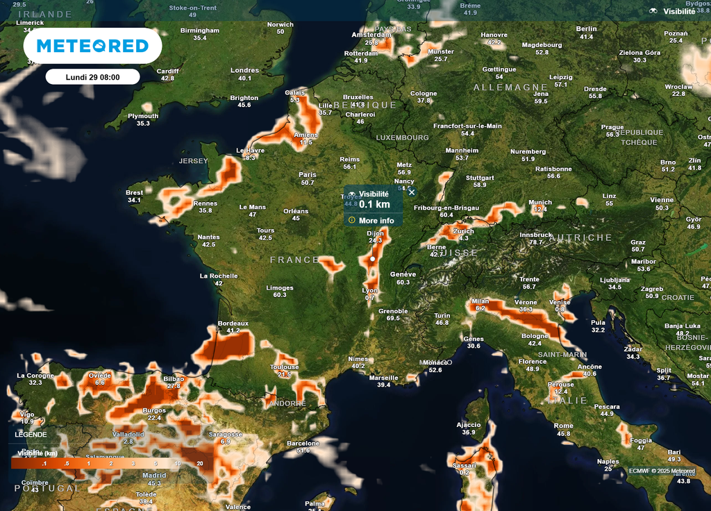 Visibilité lundi matin