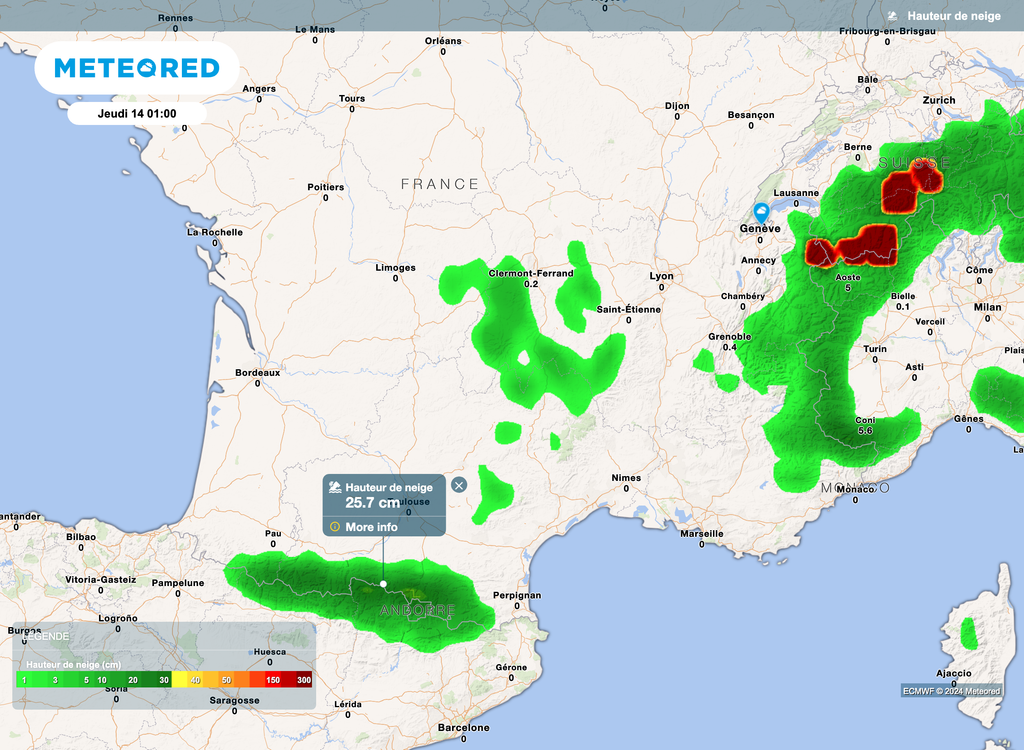 La neige va s'inviter sur nos différents reliefs en quantité tout à fait raisonnable.