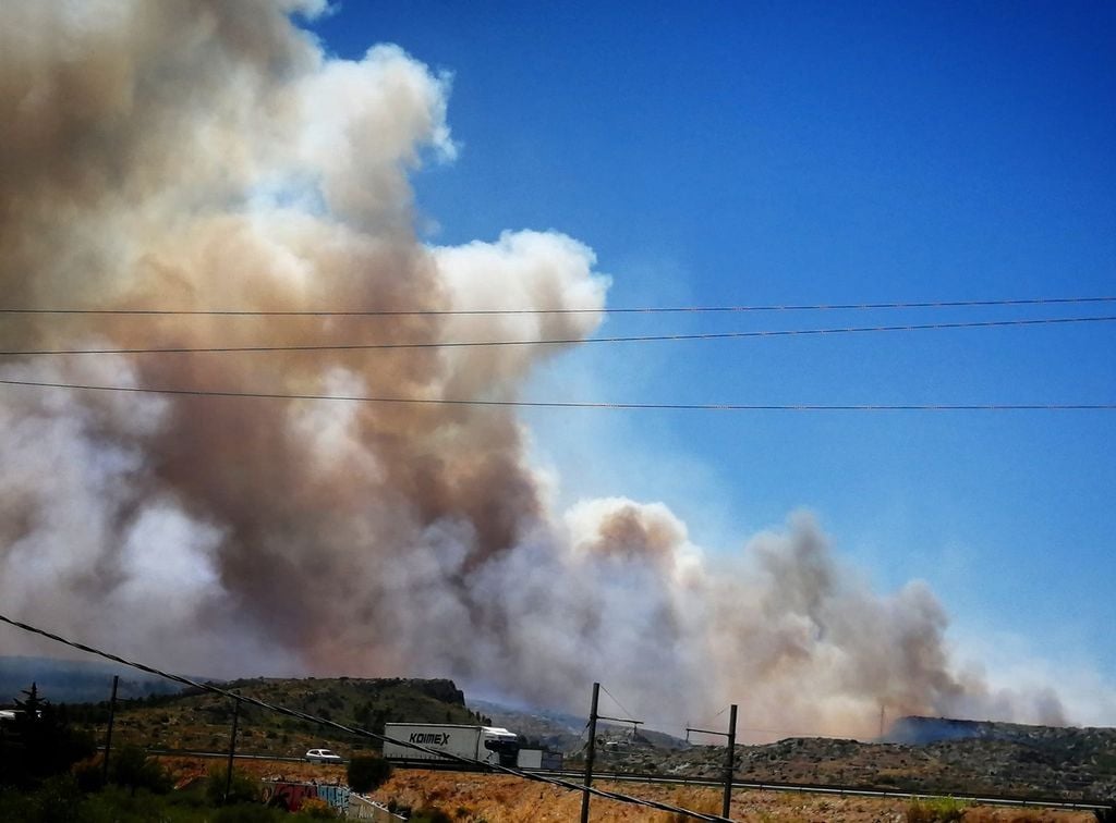 Le feu qui s'est déclaré à Opoul (Pyrénées-Orientales) la semaine dernière a parcouru plus de 1.000 hectares de végétation (photo Adrien Léa Martin)