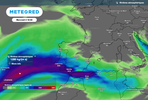 Rivi&egrave;re atmosph&eacute;rique : alerte rouge aux fortes pluies en Espagne. La France sera-t-elle &eacute;galement touch&eacute;e ?