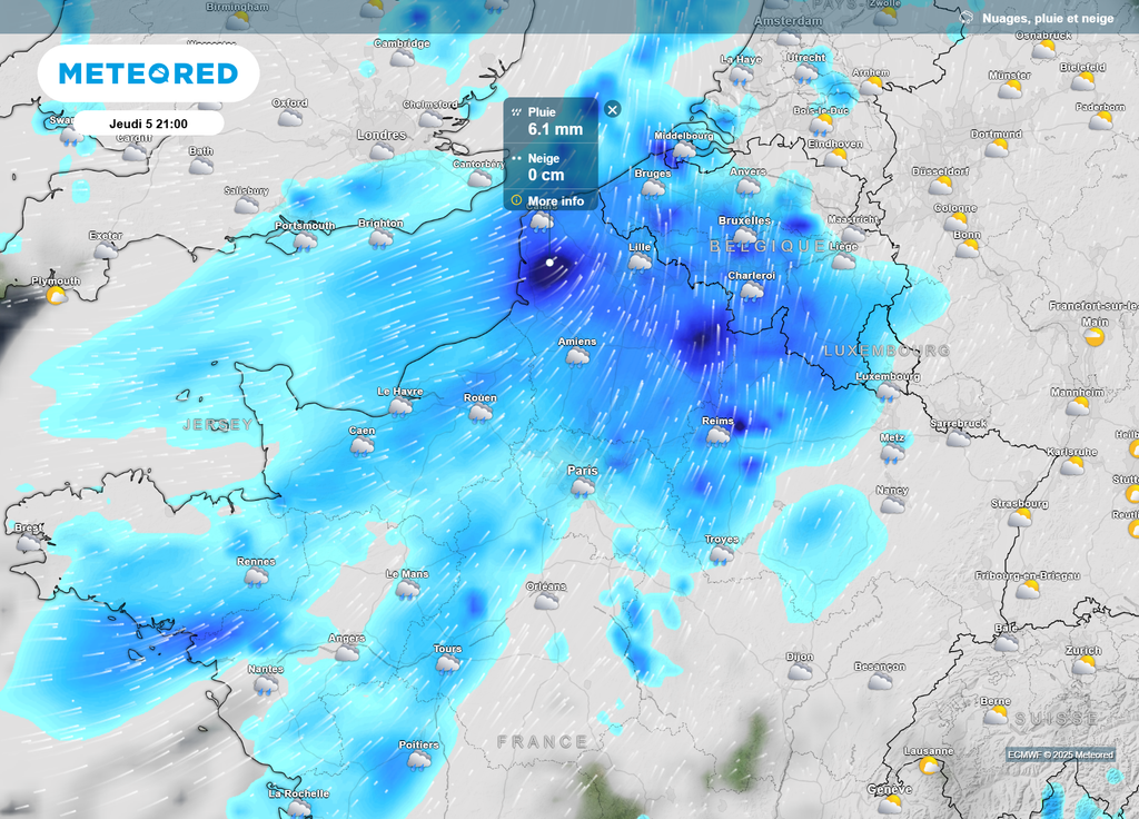 Précipitations jeudi soir Précipitations jeudi soir