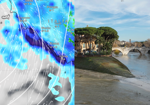 Roma flagellata dal maltempo: frane e Tevere in piena, e domani un nuovo diluvio con pioggia fino a 20 mm