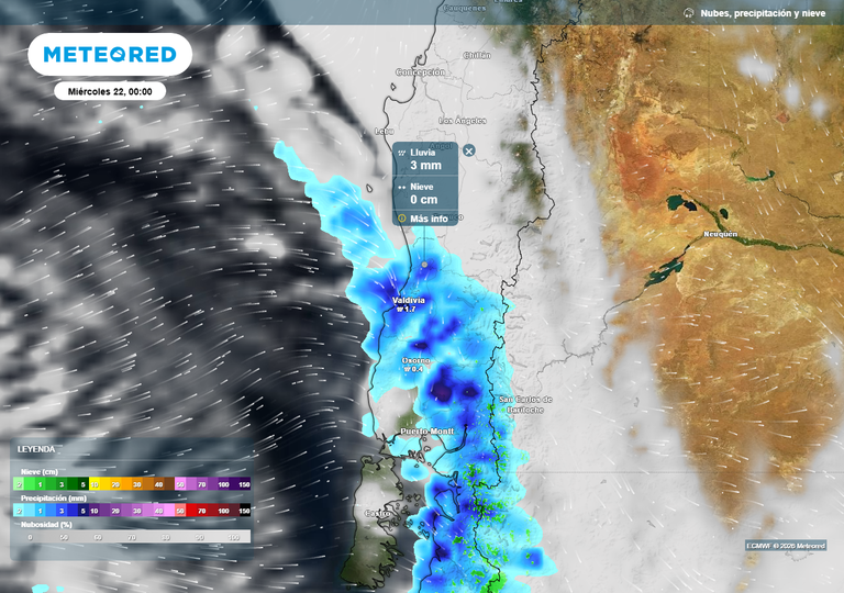 "Rondar&aacute;n los cero grados": este ser&aacute; el d&iacute;a m&aacute;s fr&iacute;o de la semana en Chile centro-sur, pero se acerca m&aacute;s lluvia