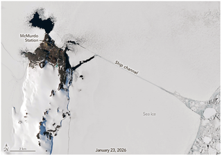 Rotura del hielo marino ant&aacute;rtico en el verano austral