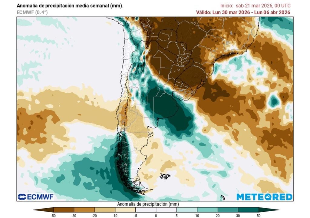 El predominio del anticiclón favorecerá una semana sin lluvias en la zona central, limitando el ingreso de sistemas frontales desde el sur.