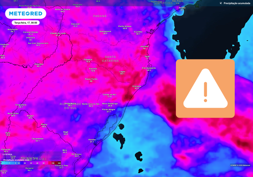 RS e SC est&atilde;o sob alerta de evento extremo de chuva entre esta sexta-feira e o domingo; veja a previs&atilde;o