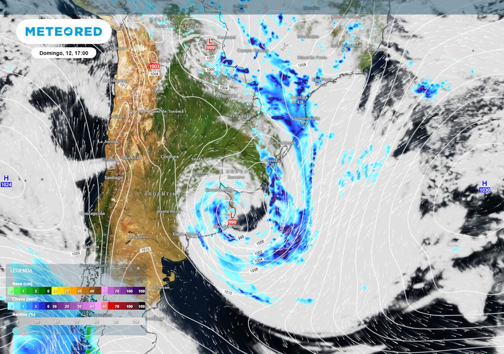 Previsão de nebulosidade e chuva no domingo durante a tarde.