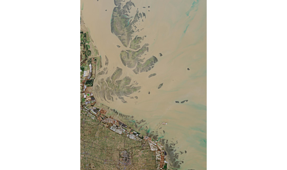 Imagen de la costa de Rudong de diciembre de 2025. ESA