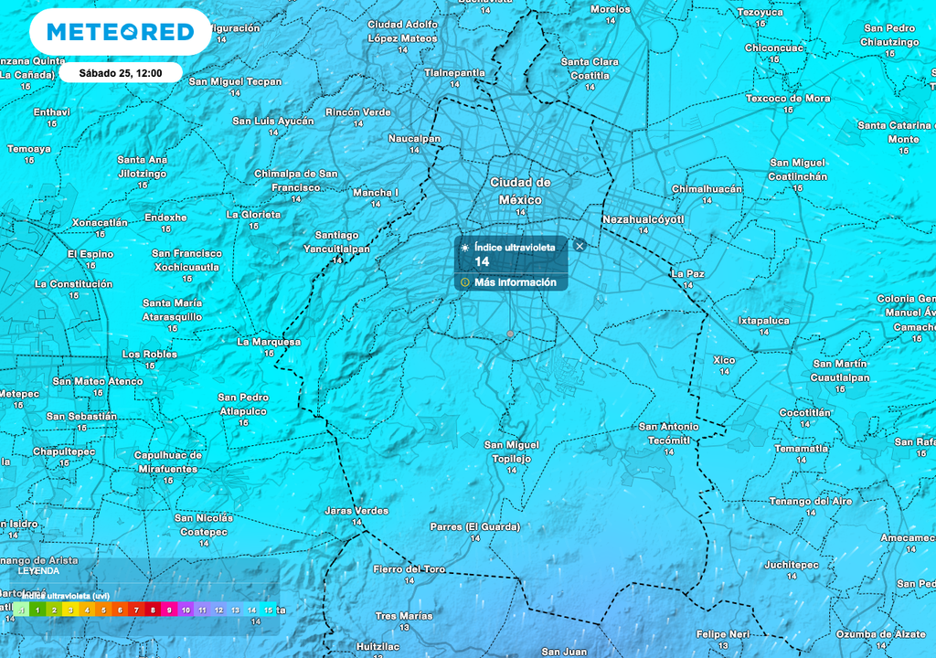 El índice de rayos ultravioleta, será de mayor riesgo entre las 11:00 a 15:00 horas del día, impactando toda la ciudad.