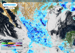 S&aacute;bado con menor intensidad del calor y tormentas fuertes superando 50 mm en Occidente, Centro y Noreste