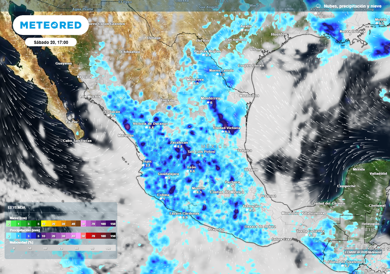 S&aacute;bado con menor intensidad del calor y tormentas fuertes superando 50 mm en Occidente, Centro y Noreste