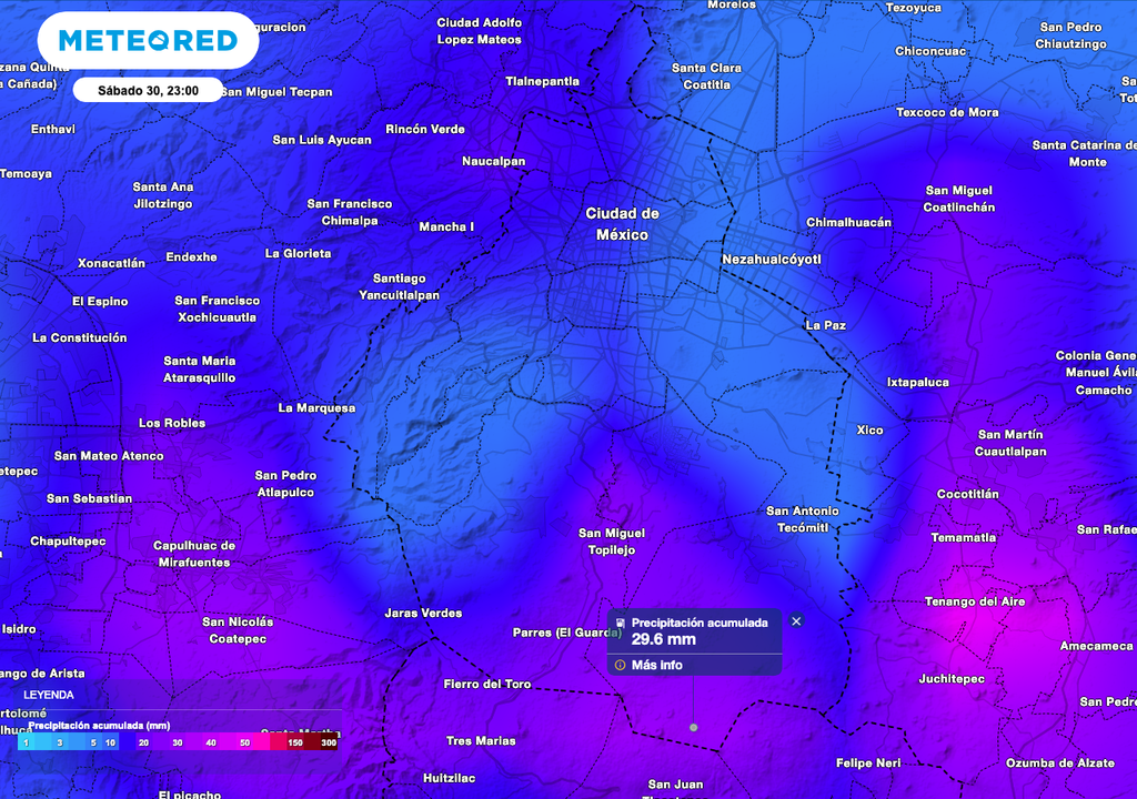 Lluvias acumuladas en CDMX