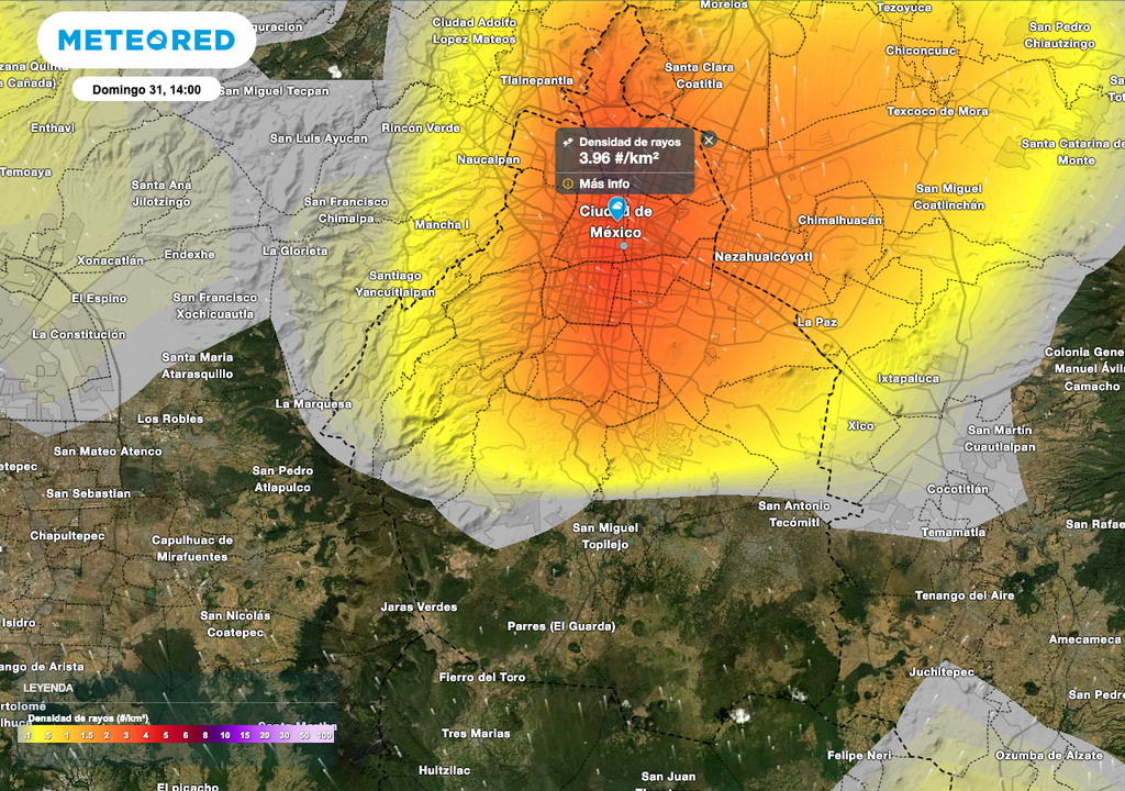 Tormentas eléctricas, domingo 31 de agosto