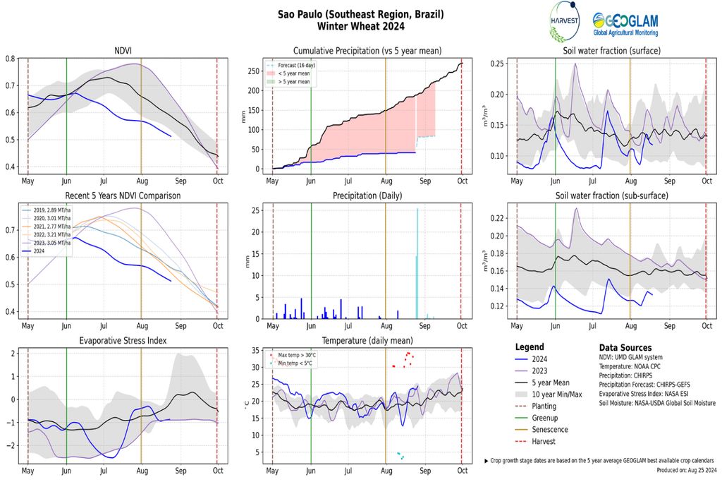 Trigo, São Paulo, região sudeste