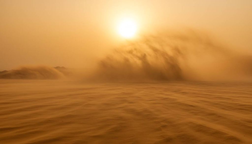 Tempestade de areia A China procedeu à plantação de árvores, em que um dos objetivos era conter o avanço dos desertos e consequentemente impedir o avanço das tempestades de poeira.