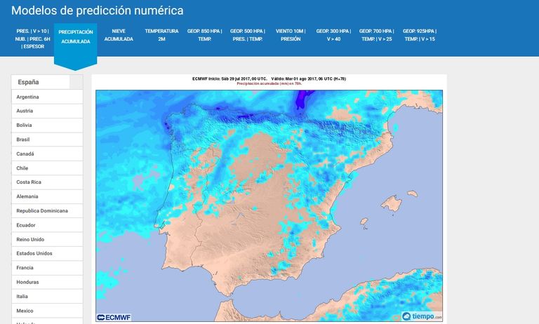 Salidas Gráficas Del Modelo Determinista Del Ecmwf/ Ceppm En Tiempo.com Salidas Gráficas Del Modelo Determinista Del Ecmwf/ Ceppm En Tiempo.com