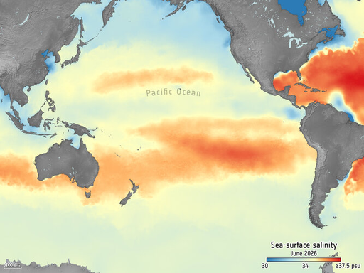 La salinidad medida por el sat&eacute;lite SMOS podr&iacute;a ofrecer un indicador temprano de El Ni&ntilde;o