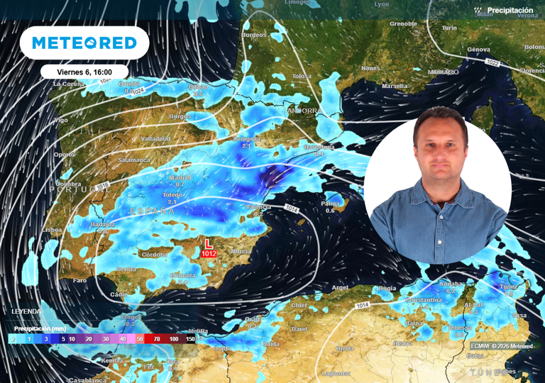 Samuel Biener avisa de la conexi&oacute;n tropical de las lluvias de este jueves en Espa&ntilde;a