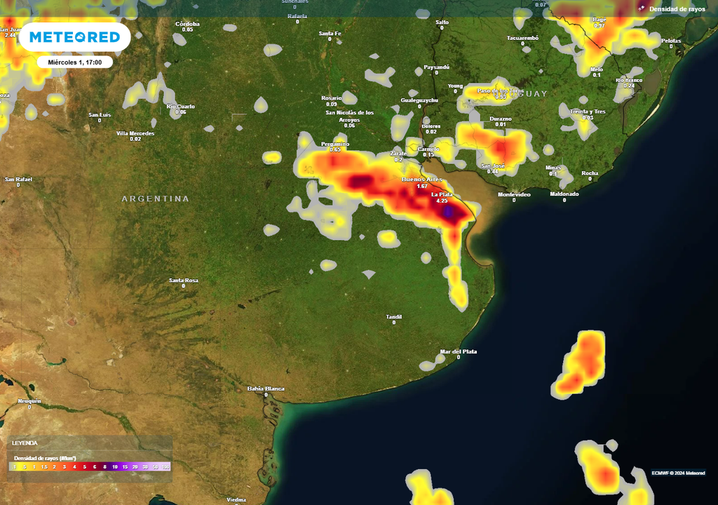 Tiempo clima pronóstico Argentina Año Nuevo 2025 Buenos Aires