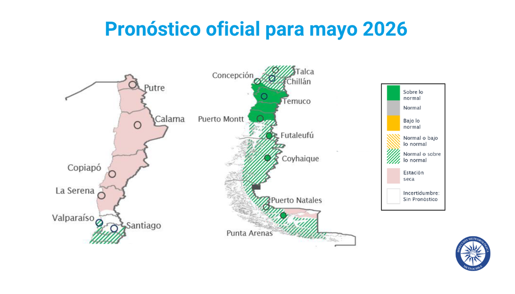 Sectores de la Región Metropolitana tendrán lluvias normales a sobre lo normal.