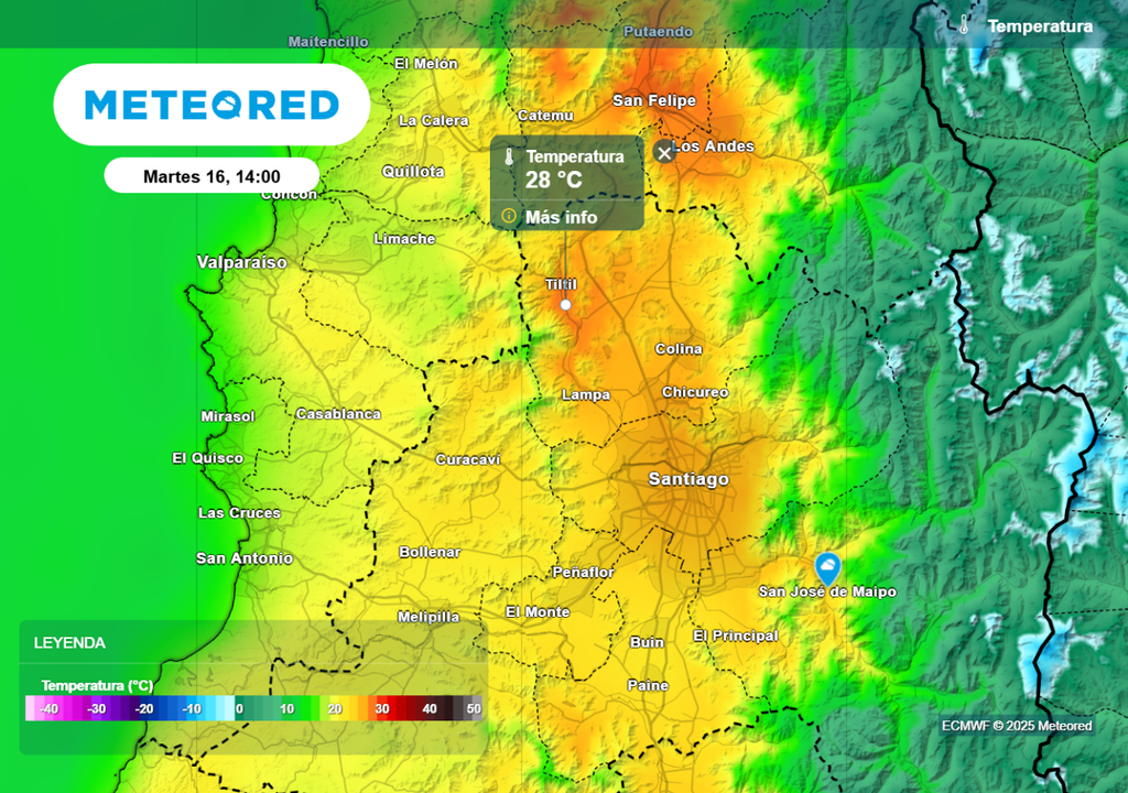Temperaturas máximas
