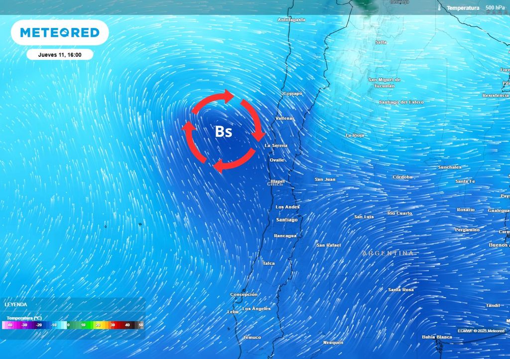 mapa de temperatura en 500 hPa mapa de temperatura en 500 hPa
