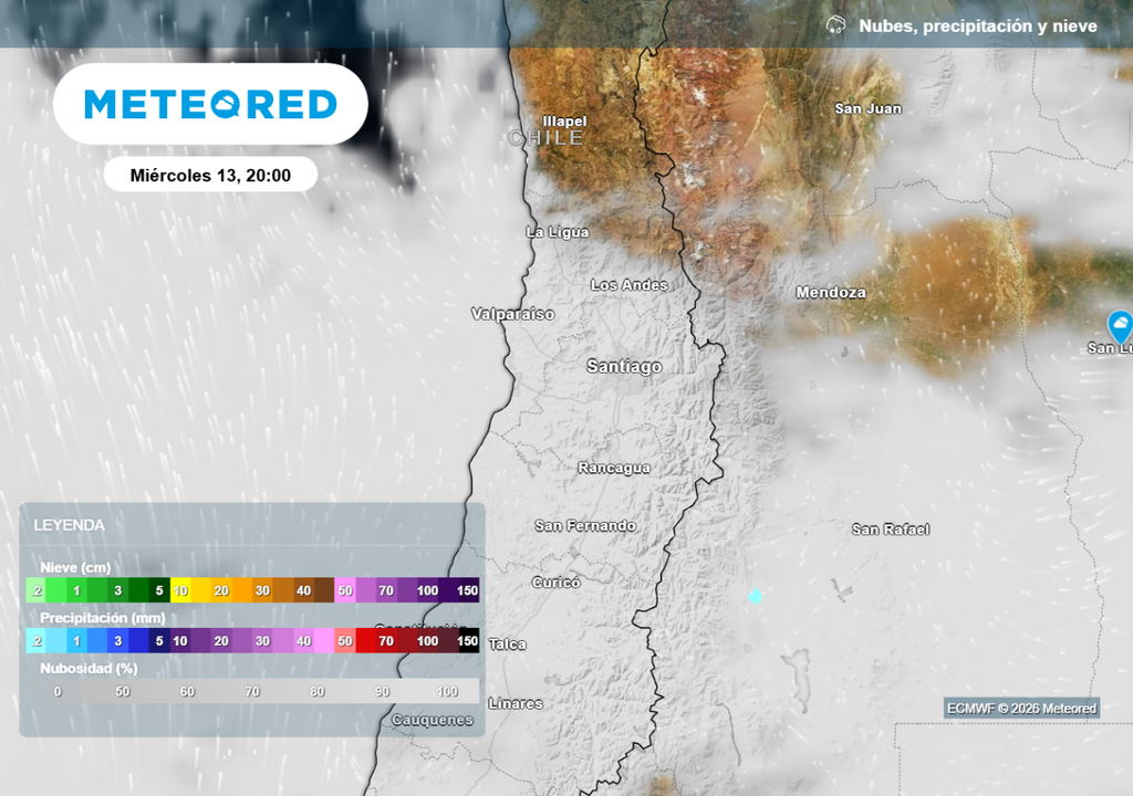 Desde este miércoles las nubes ganarían mayor fuerza en Santiago: el cielo permanecerá gris varias jornadas.