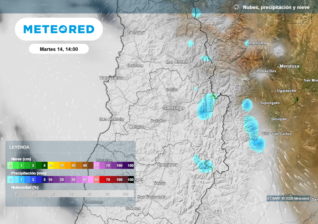 Mayor cobertura nubosa y chubascos acotados en la alta montaña podría dejar el paso de una vaguada en altura.