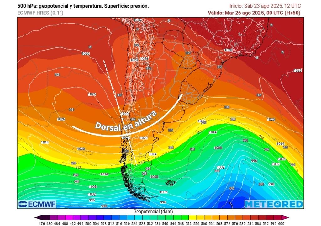 mapa de 500 hPa, geopotencial y temperatura mapa de 500 hPa, geopotencial y temperatura
