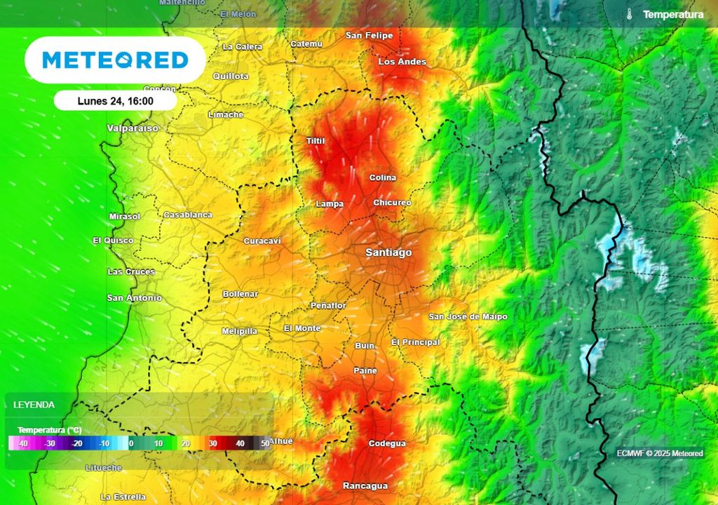 mapa de temperatura (lunes 24)