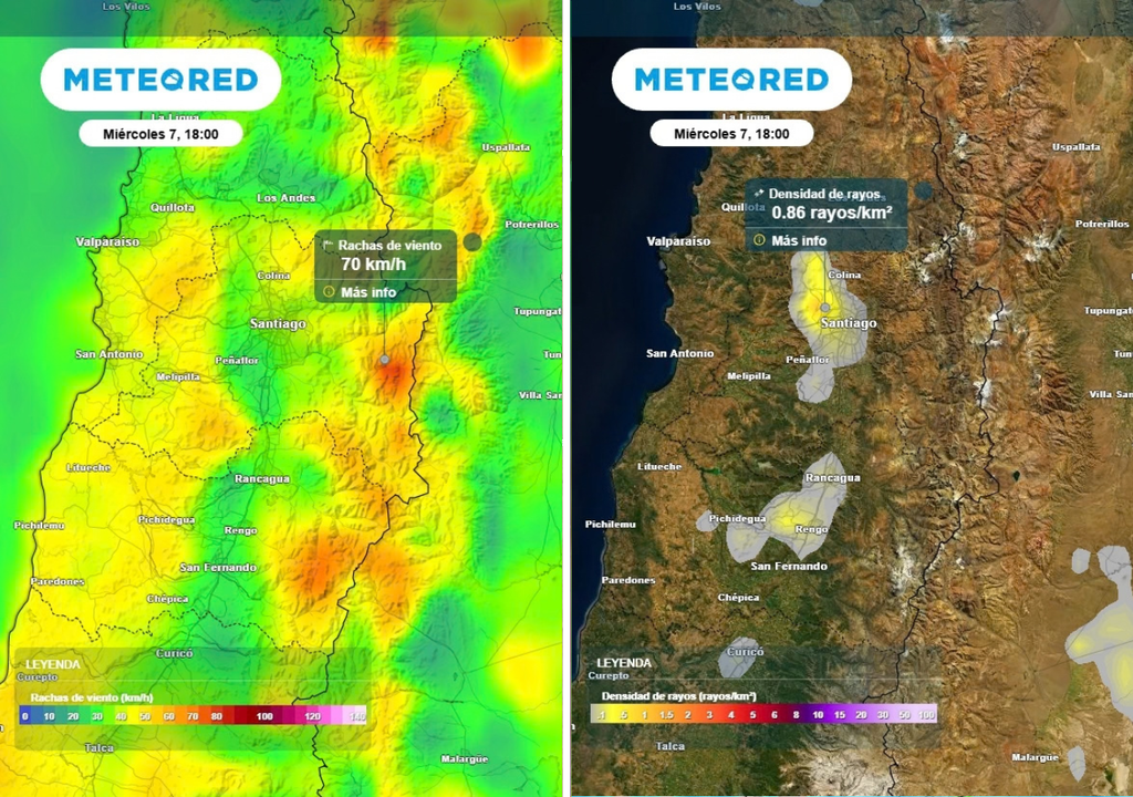 Este miércoles será un día bastante inestable, marcado por fuertes vientos y posibles tormentas.