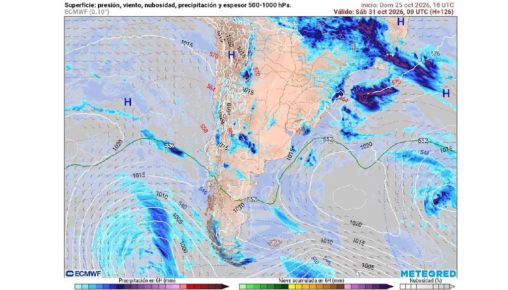 La próxima semana la inestabilidad seguirá presente en Santiago desde el jueves y podría aportar chubascos.