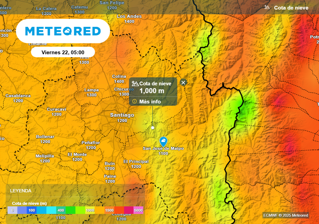 La isoterma cero bajará con fuerza, algunos cerros capitalinos podrían teñirse de blanco.