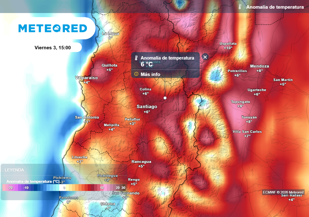 Anomalías El calor seguirá presente el fin de semana: temperaturas podrían superar los 30 °C en Santiago y la RM.