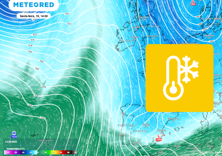 Santos do Gelo em Portugal: entre as 04:00 e as 07:00 de s&aacute;bado as temperaturas atingir&atilde;o o seu valor mais baixo