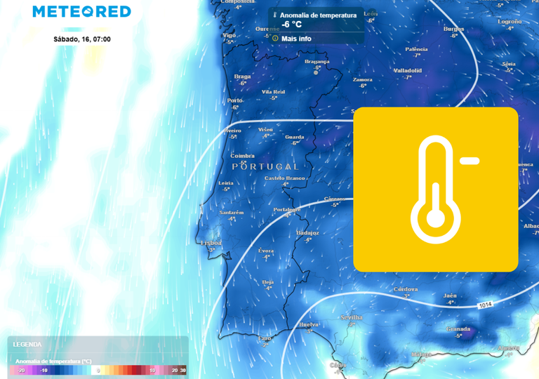 Santos do Gelo: na madrugada de s&aacute;bado, duas capitais distritais poder&atilde;o registar temperaturas inferiores a 5 &ordm;C