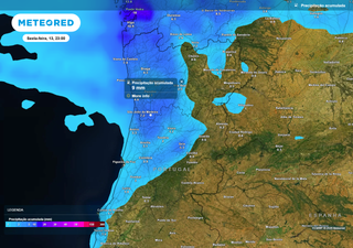 S&atilde;o esperados at&eacute; 10 mm: a que horas chegam as chuvas amanh&atilde; ao noroeste?