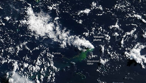 Sat&eacute;lites de la NASA detectan erupci&oacute;n volc&aacute;nica submarina que podr&iacute;a generar una nueva isla en el planeta