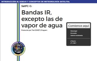 SatFC-G: Bandas IR, excepto las de vapor de agua