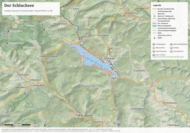 Schluchsee im Herbst: Wetterprognose am gr&ouml;&szlig;ten Schwarzwald-Stausee