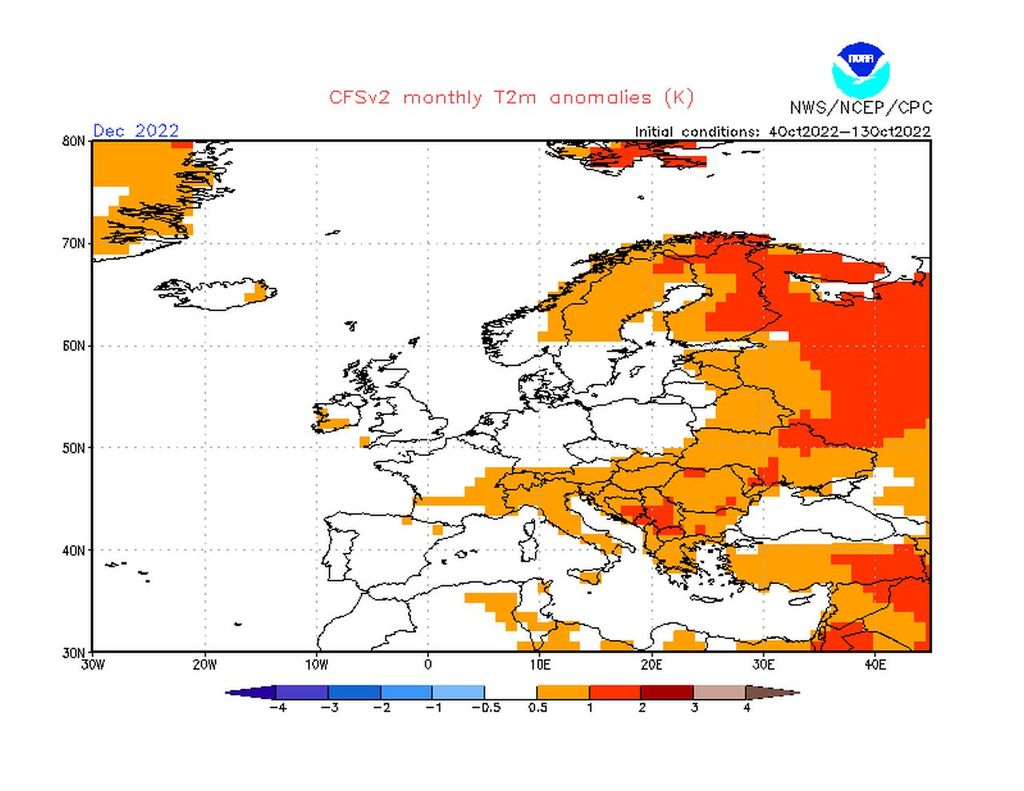 NOAA Prognose, Dezember, winter, deutschland