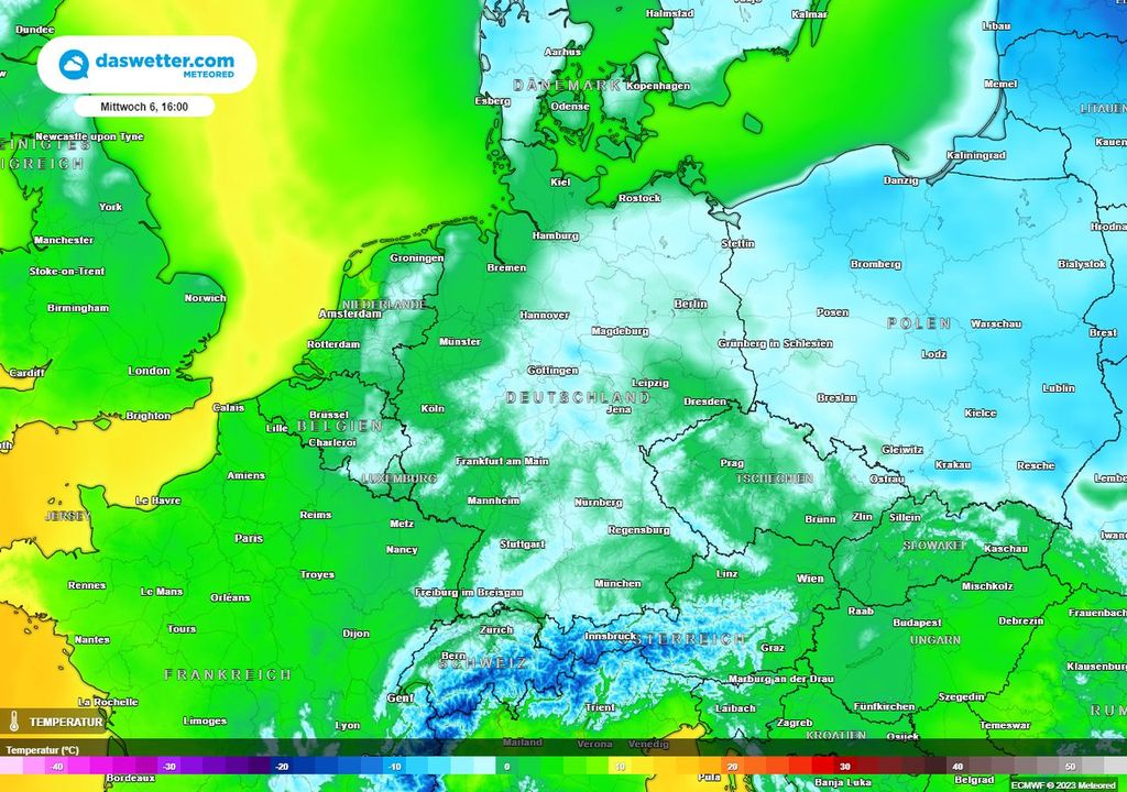 höchstwerte, Donnerstag ECMWF