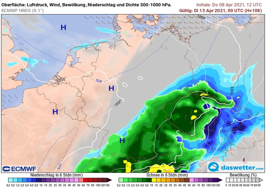 Wetterlage Montag Dienstag