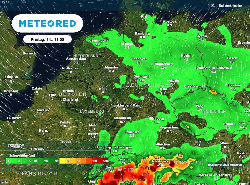 schnee, schneehöhen, winter