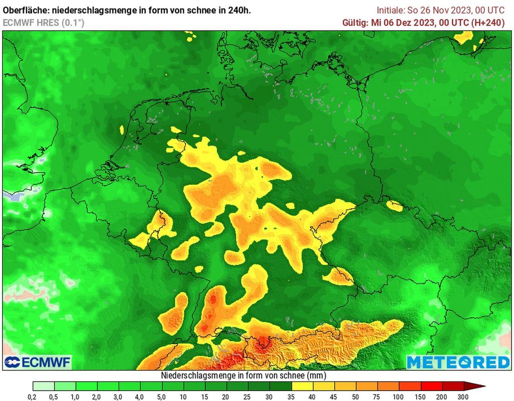 ecmwf, schneemassen, winter ecmwf, schneemassen, winter