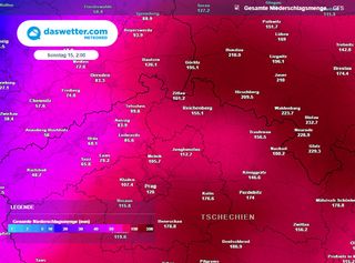 Schockierende Regensummen. Steht Deutschland vor einem tausendjährigem Hochwasser? 500 Liter Regen in nur 3 Tagen. 