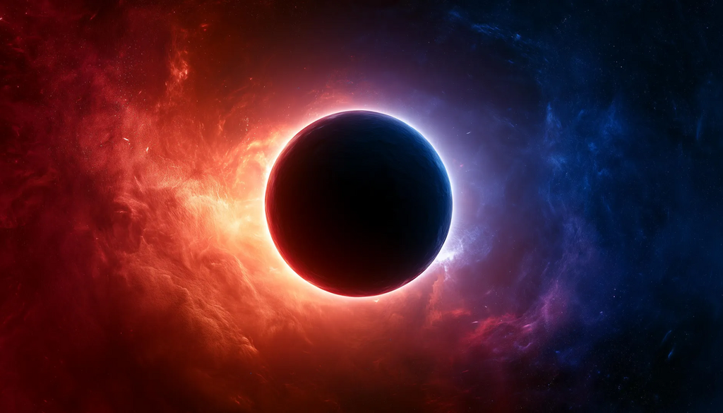 Alte Schwarze Löcher aus einem Universum vor dem Urknall könnten heute noch existieren – und sie könnten die mysteriöse dunkle Materie sein, die Galaxien zusammenhält. Alte Schwarze Löcher aus einem Universum vor dem Urknall könnten heute noch existieren – und sie könnten die mysteriöse dunkle Materie sein, die Galaxien zusammenhält. Bild: AI/ScienceDaily.com
