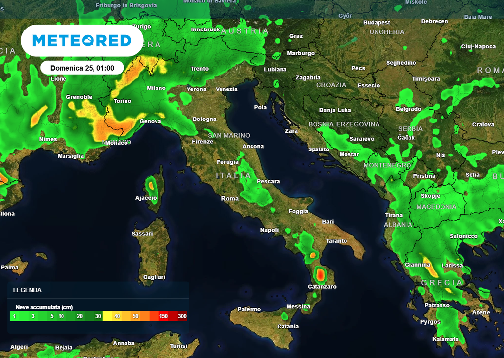 La persistenza del cuscino freddo nei bassi strati, se le proiezioni verranno confermate, permetterà alla neve di scendere fino in pianura su gran parte del Nord-Ovest.