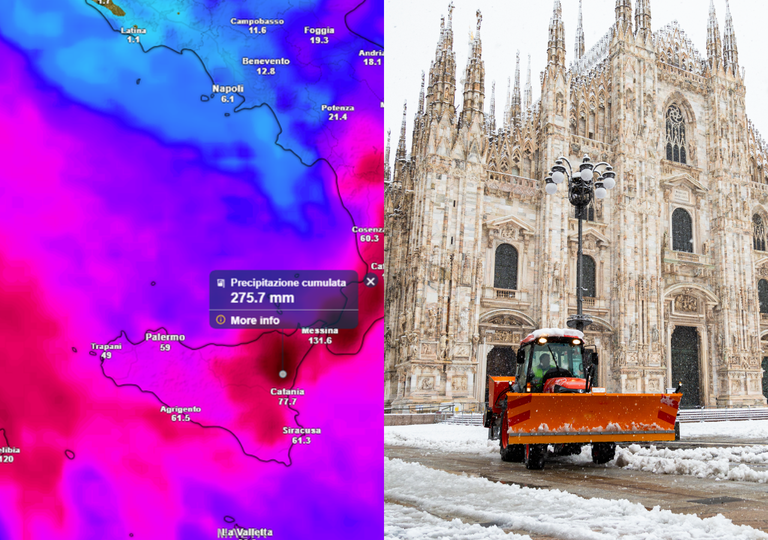 Meteorologo avvisa: "settimana molto complessa per l'Italia", prima piogge torrenziali e poi neve a bassa quota
